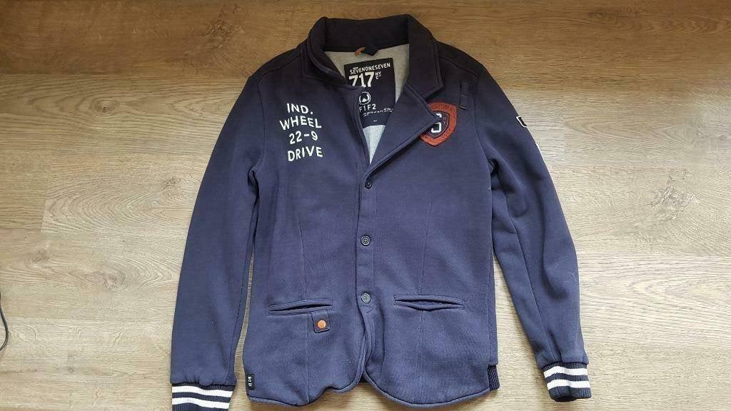 blauwe trui / blazer van 717 SevenoneSeven maat 164, Trui of Vest, Sevenoneseven, Ophalen of Verzenden, Zo goed als nieuw
