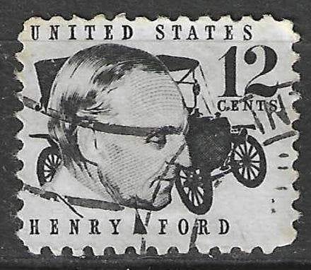 États-Unis 1967/1968 - Yvert 819A - Henry Ford - 12e si (ST), Envoi, Affranchi