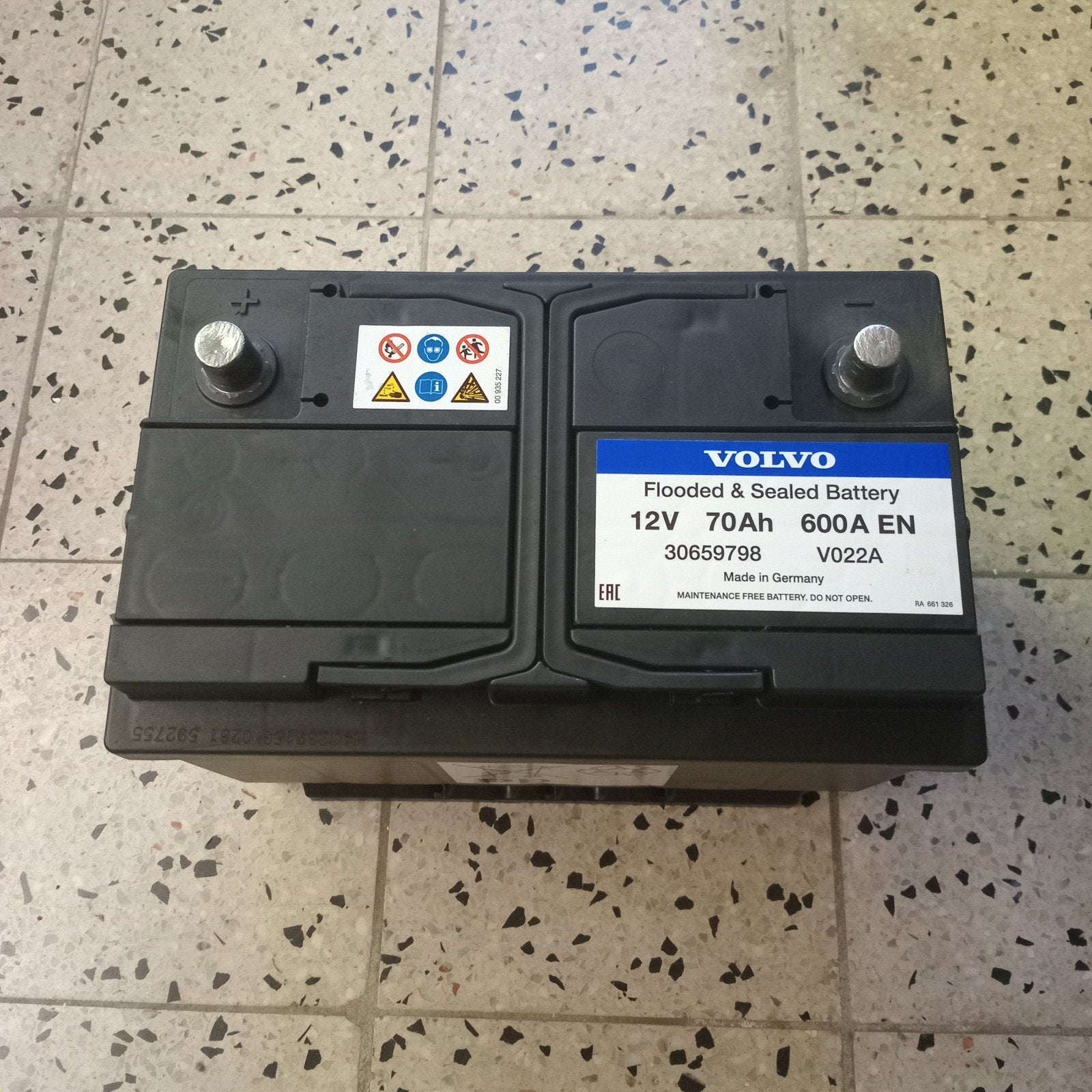 Originele Volvo Accu 12V 70Ah 600A EN (30659798) - Gebruikt, Auto-onderdelen, Ophalen, Volvo