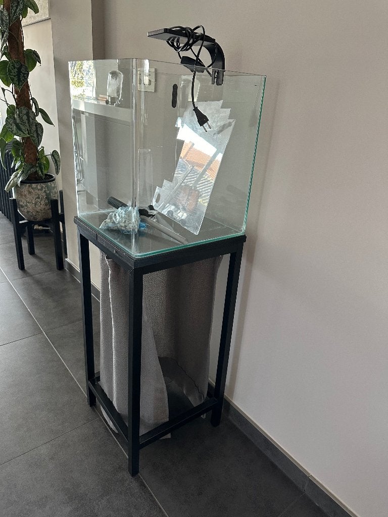aquarium met standaard/filter en lamp, Ophalen, Gebruikt, Overige merken, Inclusief deksel