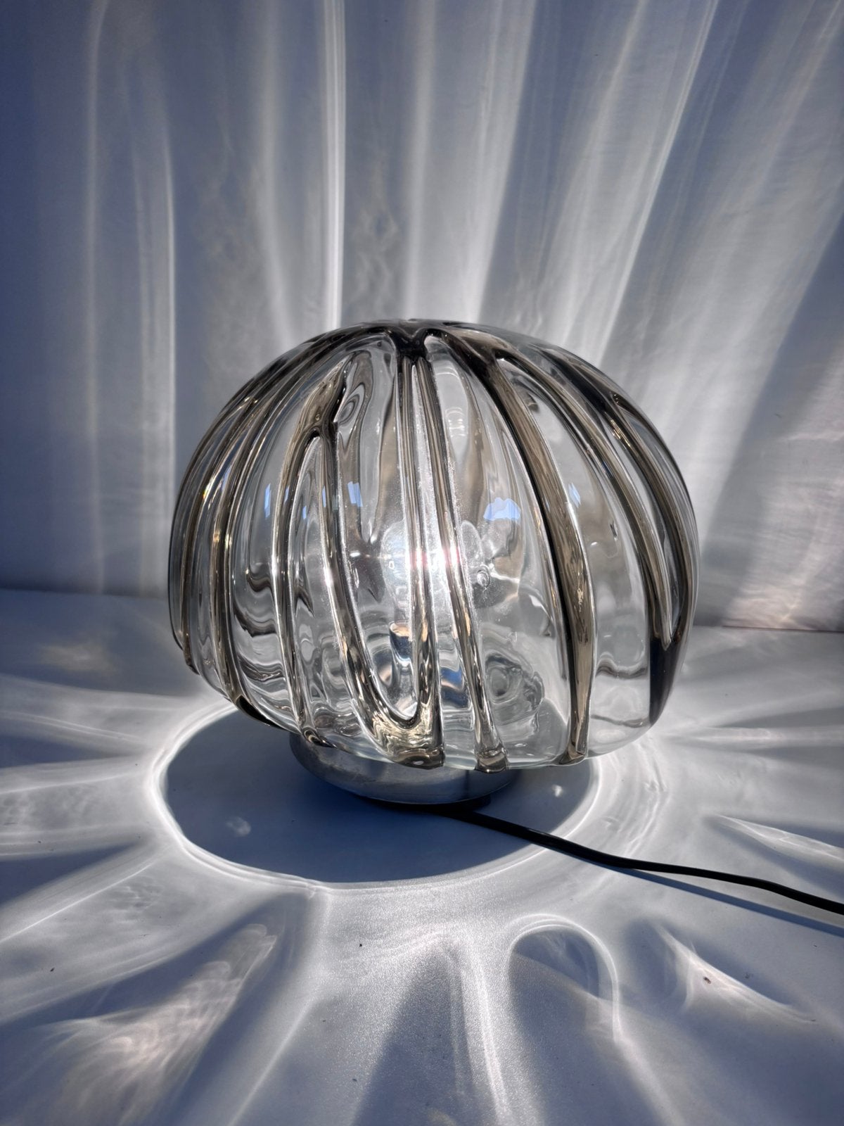 Exclusieve Keuco plafond-Tafellamp Mondgeblazen Jaren '70, Ophalen of Verzenden, Zo goed als nieuw, Glas, Design