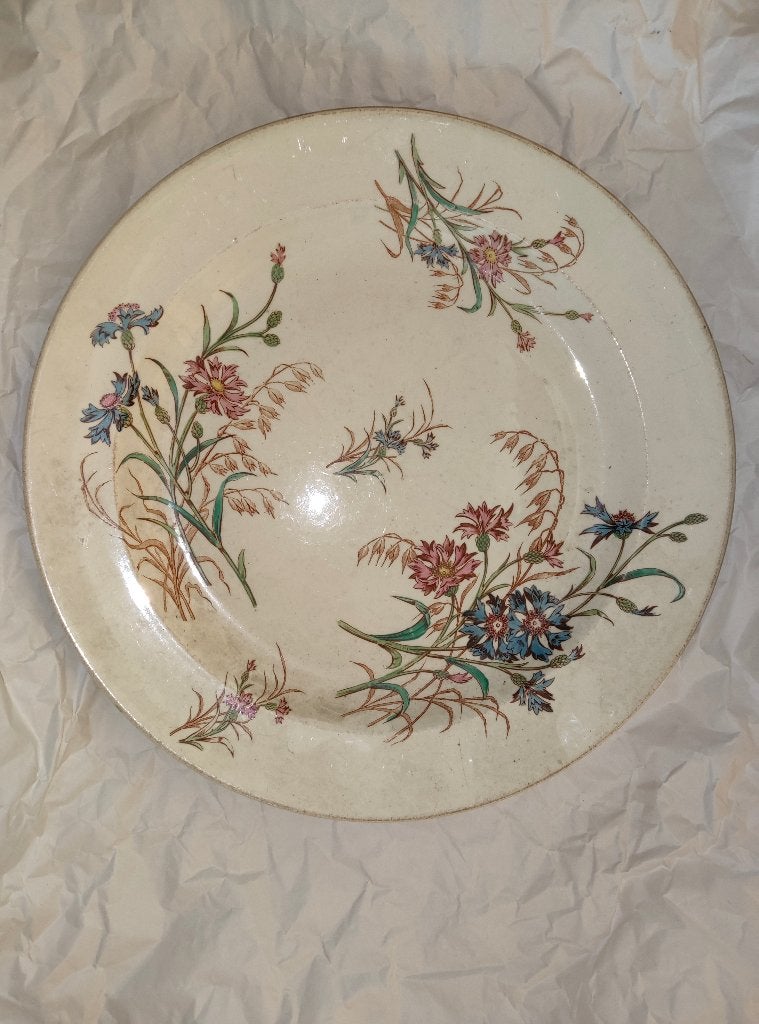 Assiette K&G Lunéville terre de fer modèle Bleuet floral, Enlèvement ou Envoi