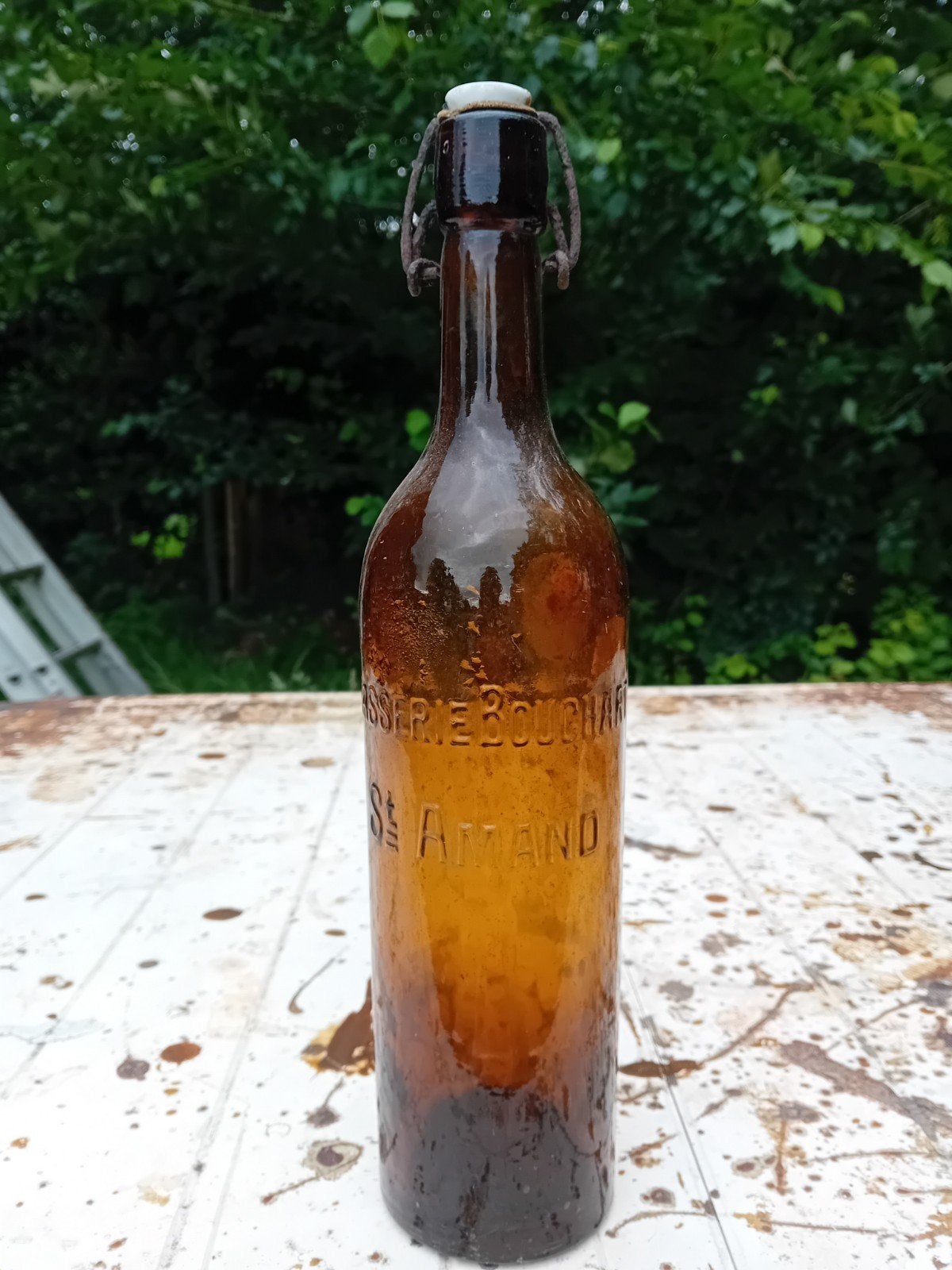 Ancienne bouteille de bière : brasserie Bouchart Saint Amand, Collections, Enlèvement ou Envoi
