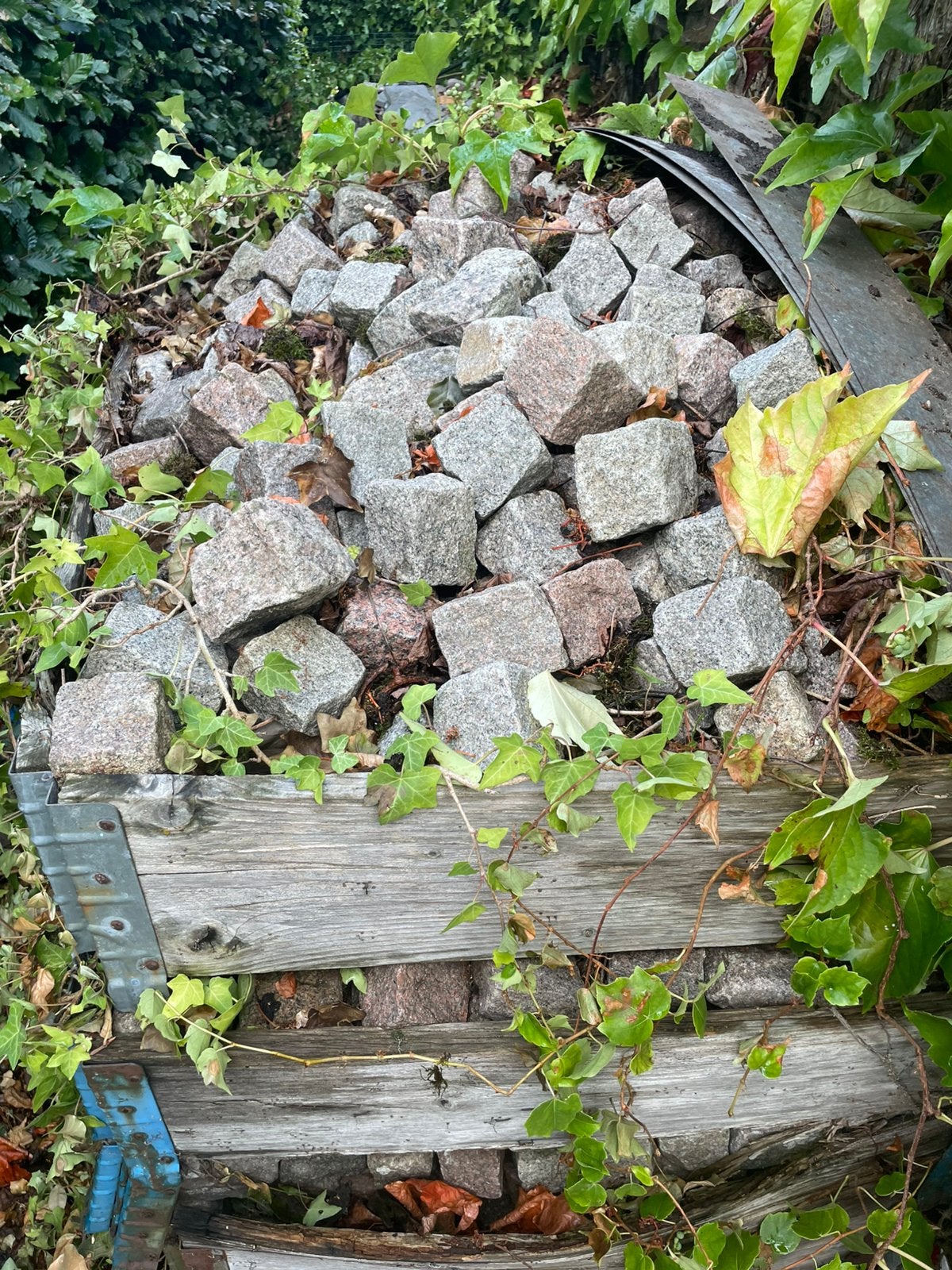 Mozaiek kasseien 80x80mm portugese graniet., Tuin en Terras, Ophalen, Gebruikt, 10 m² of meer, Overige typen