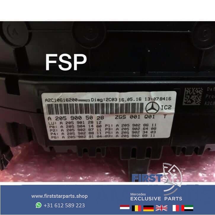 W205 C63 S AMG tellerklok Mercedes C Klasse combiinstrument, Gebruikt, -, -, Ophalen of Verzenden