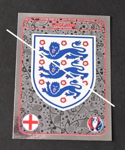 Panini Euro 2016/Emblème de l'Angleterre, Envoi, Neuf, Affiche, Image ou Autocollant