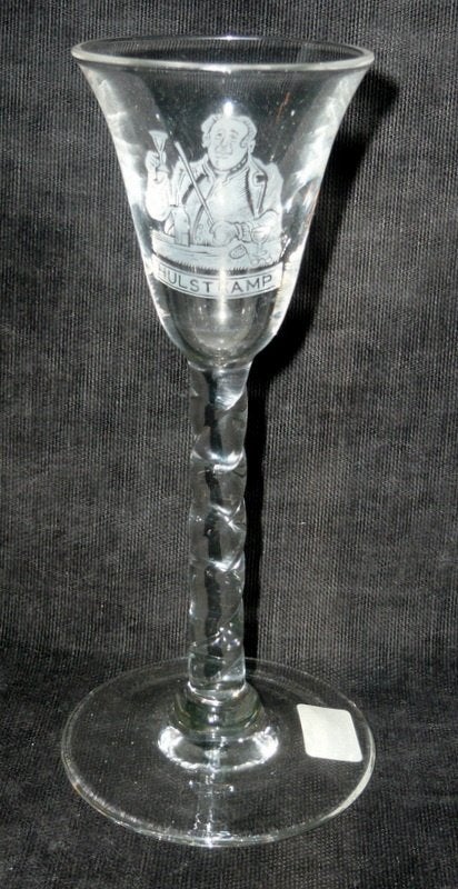 JENEVERGLAS HULSTKAMP CA 1920, Ophalen of Verzenden, Gebruikt, Borrel- of Shotglas