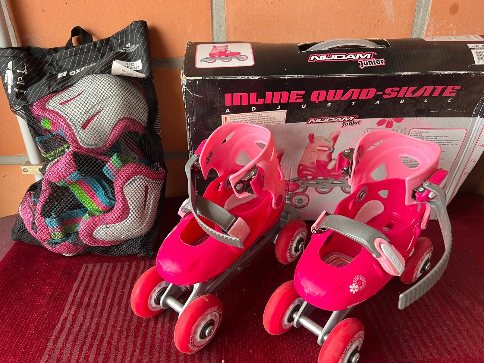 Rolschaatsen met bescherming, Ophalen of Verzenden, Zo goed als nieuw