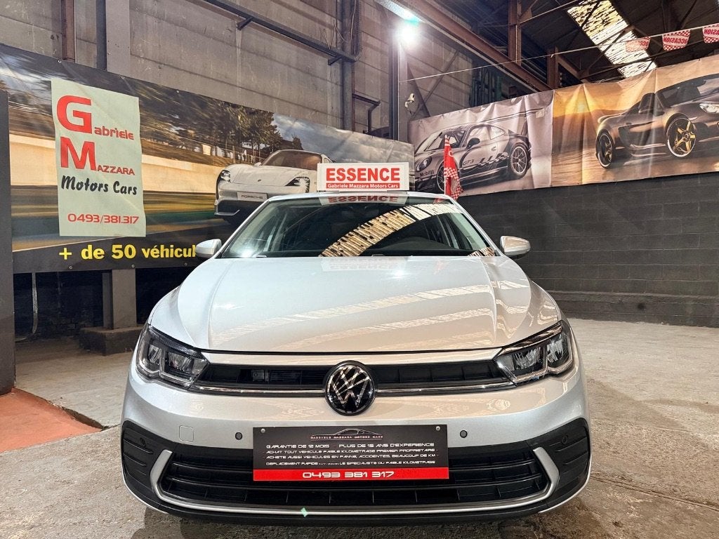 Volkswagen Polo 1.0TFSI LED CarPlay GPS PDC J.A, Autos, Argent ou Gris, Achat, Euro 6, Entreprise