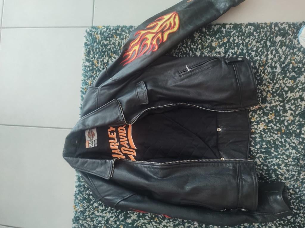 Mooie leren motor vest Harley Davidson, Kleding | Heren, Ophalen