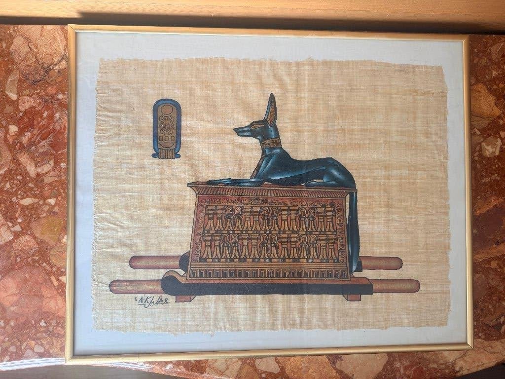 papyrus in kader, Ophalen