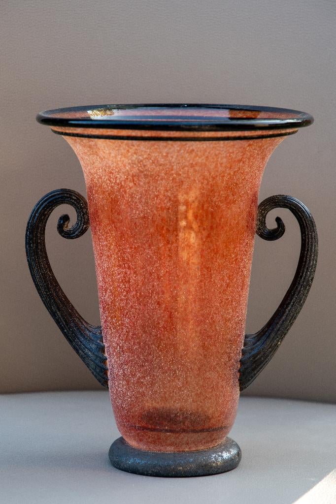 Murano vaas rood-zwart, Ophalen