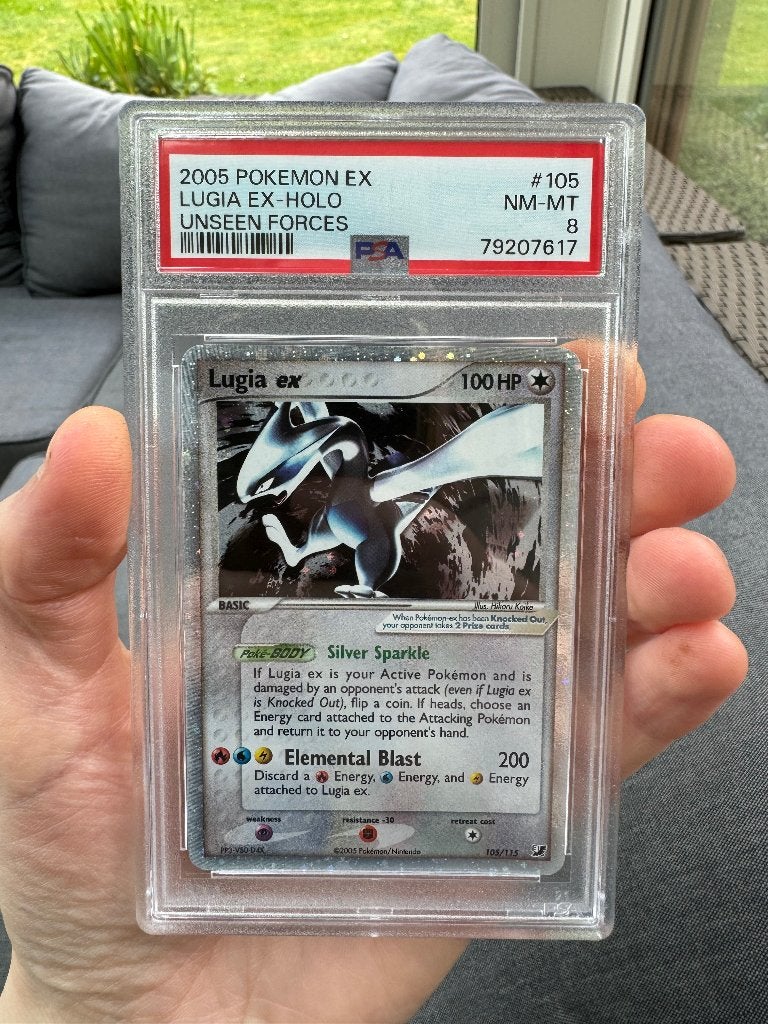 Lugia ex unseen forces psa 8, Hobby en Vrije tijd, Ophalen, Zo goed als nieuw, Losse kaart