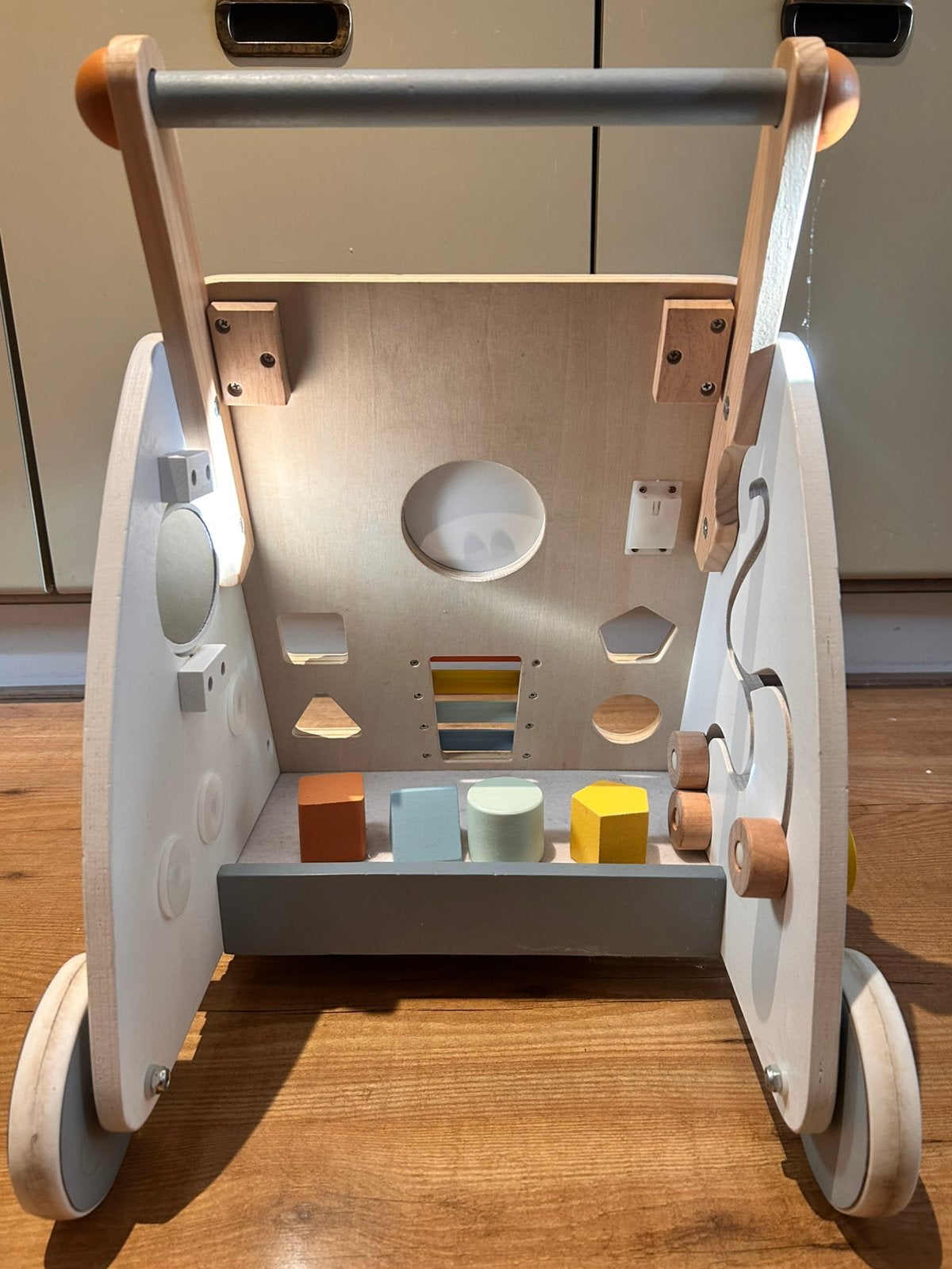 Janod Houten Loopwagen / Multi-activiteitenwagen 2-in-1, Kinderen en Baby's, Speelgoed | Houten speelgoed, Ophalen of Verzenden