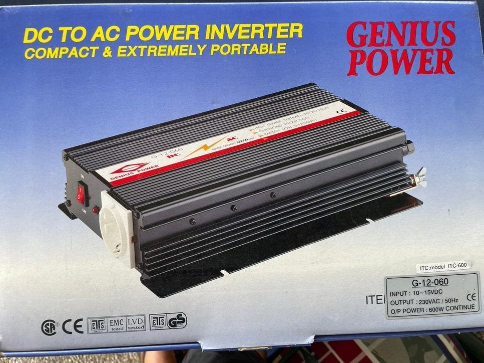 Inverter 12V -> 230V (600W), Enlèvement ou Envoi, Neuf