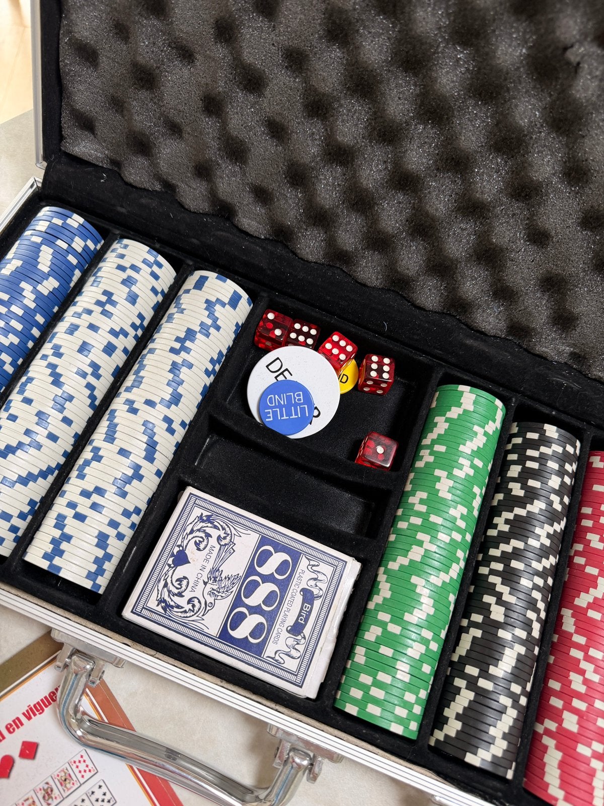 Pokerset - compleet, Hobby en Vrije tijd, Ophalen, Zo goed als nieuw