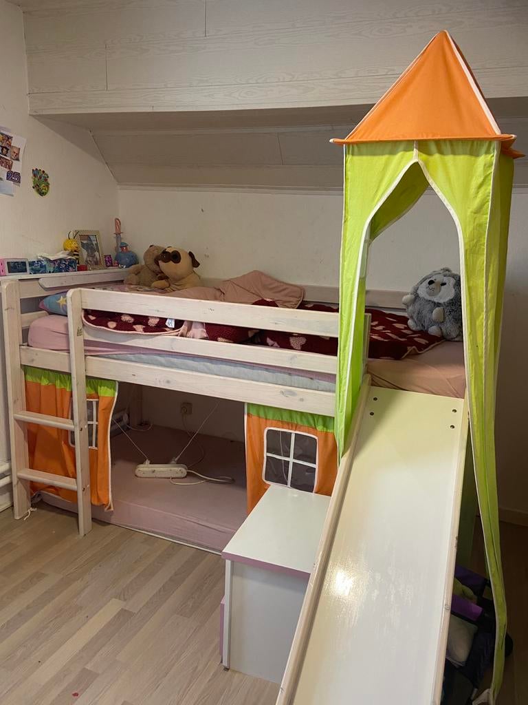 Hoogslaper met glijbaan, Ophalen, Gebruikt, Halfhoogslaper
