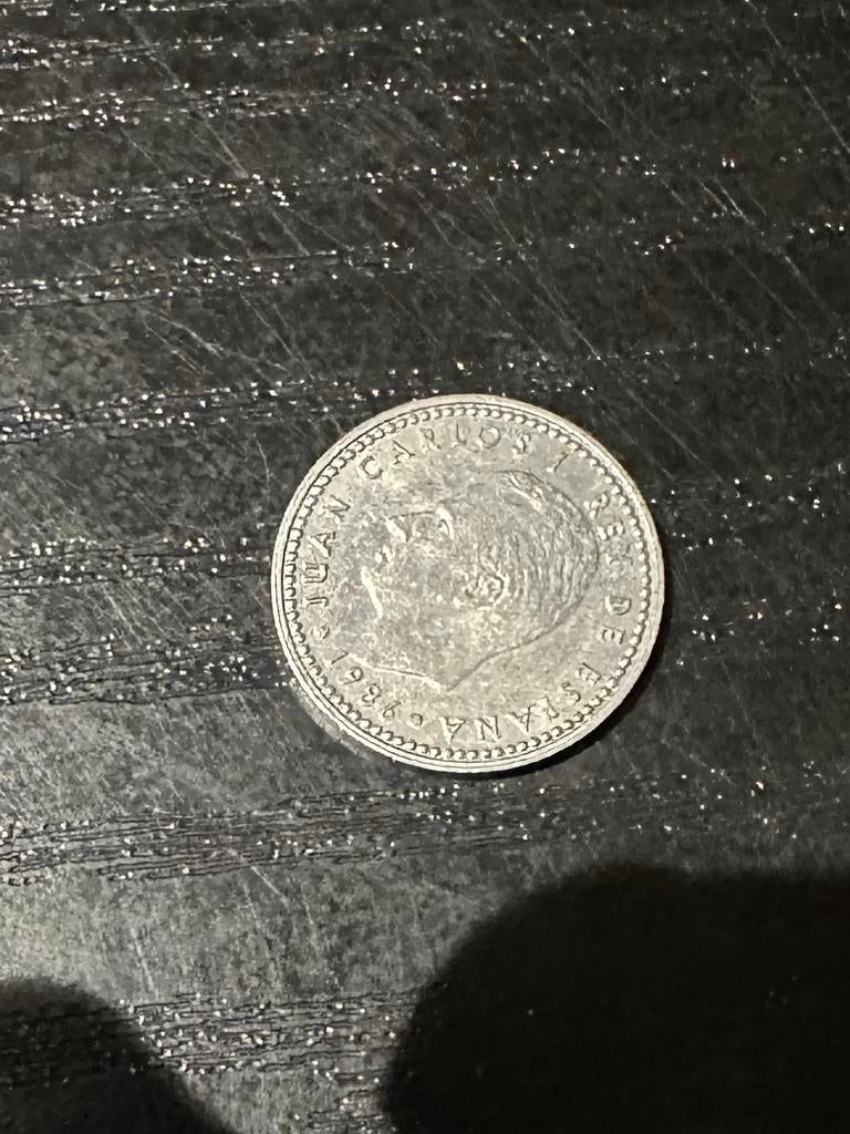 Spaanse 1 Peseta muntje, Ophalen, Spanje, Losse munt