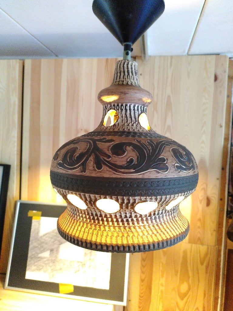 Vintage Herda Hanglamp, Space Age, Moins de 50 cm, Enlèvement ou Envoi, Utilisé