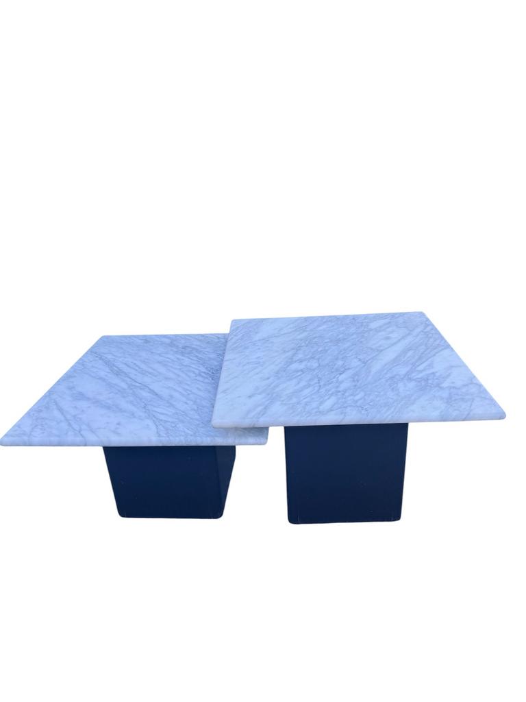 Ensemble de 2 tables à café en marbre 1970, Caravanes & Camping, Accessoires de tente, Utilisé, Envoi