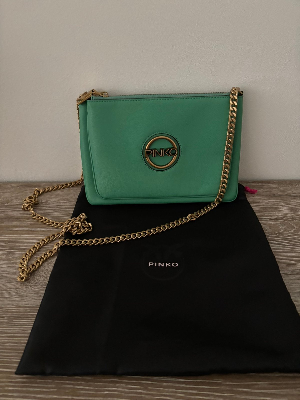 Pinko crossbody damestas, Ophalen of Verzenden, Zo goed als nieuw, Groen, Schoudertasje