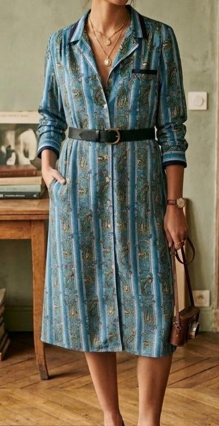 vintage jurk van damart, Kleding | Dames, Maat 42/44 (L), Zo goed als nieuw, Damart, Verzenden
