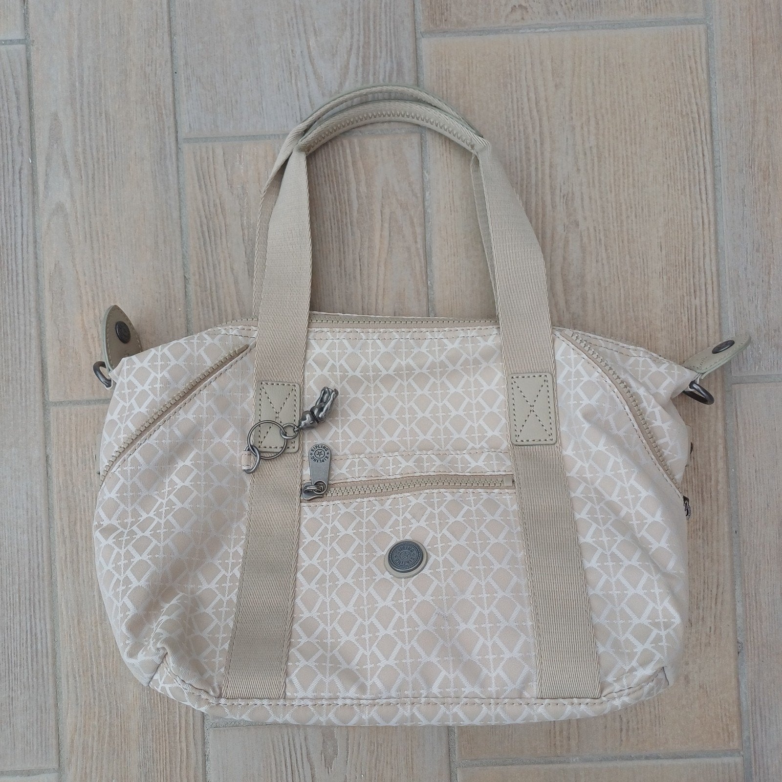 Kipling tas, Ophalen of Verzenden, Gebruikt, Beige, Handtas