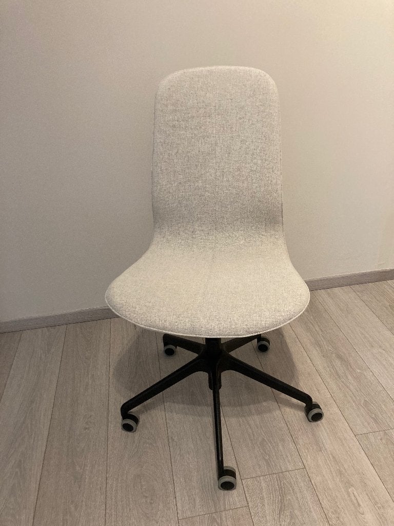 Chaise de bureau réglable en hauteur, Beige, Comme neuf, Enlèvement, Chaise de bureau