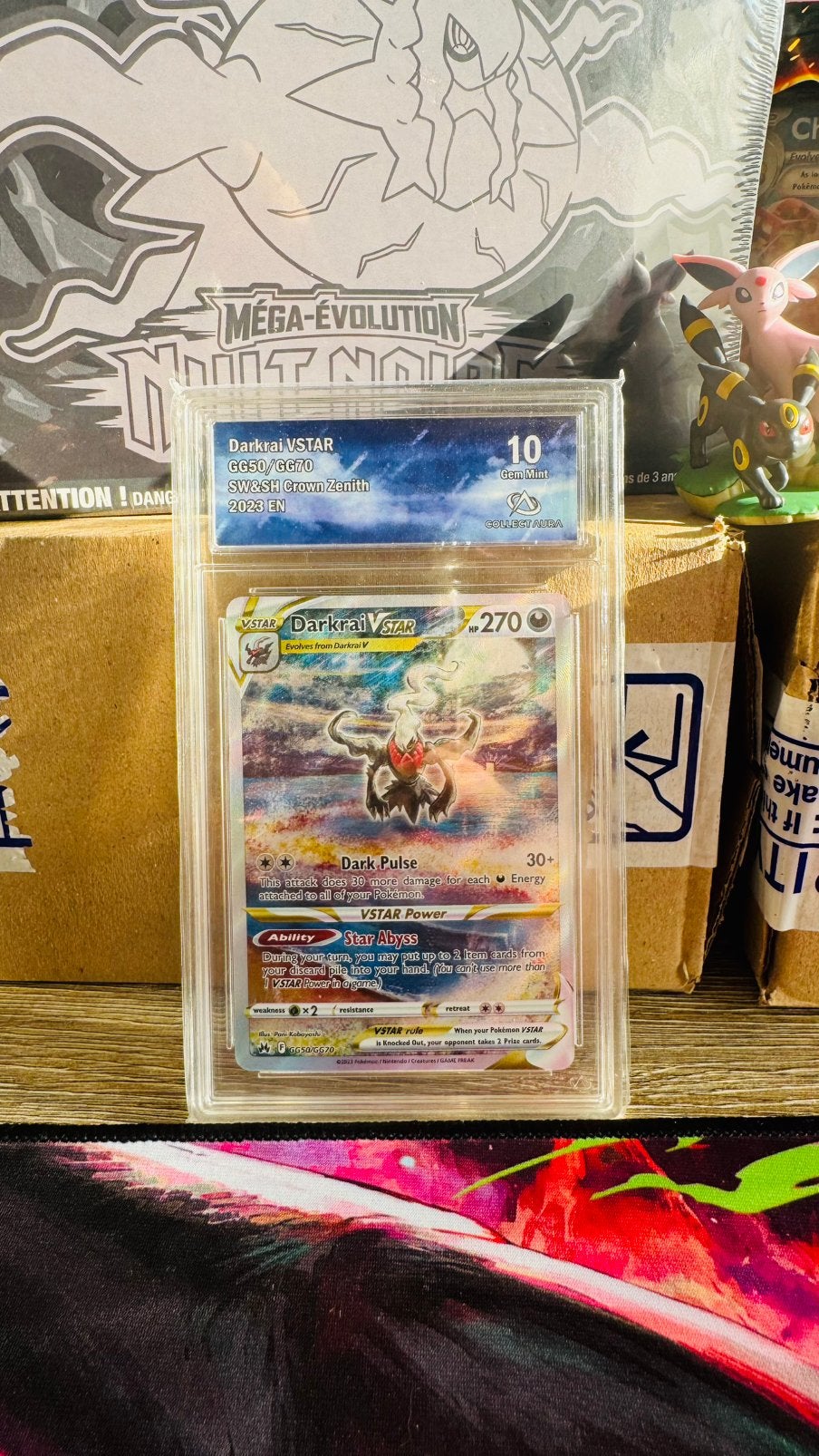 Darkrai VSTAR CollectAura 10, Hobby en Vrije tijd, Verzamelkaartspellen | Pokémon, Ophalen of Verzenden, Zo goed als nieuw