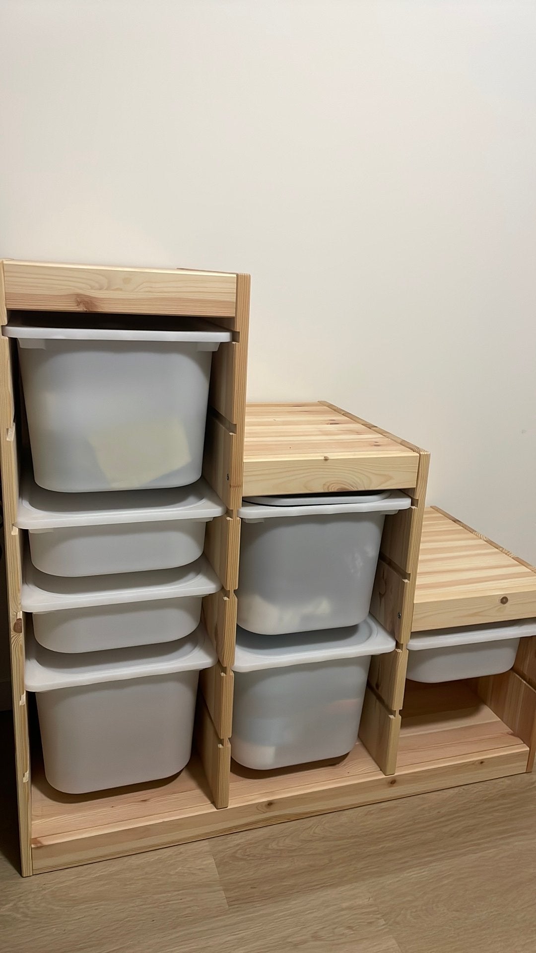 Armoire Trofast Ikea (bois) avec bacs de rangement, 90 à 105 cm, Comme neuf, Enlèvement, 75 à 100 cm