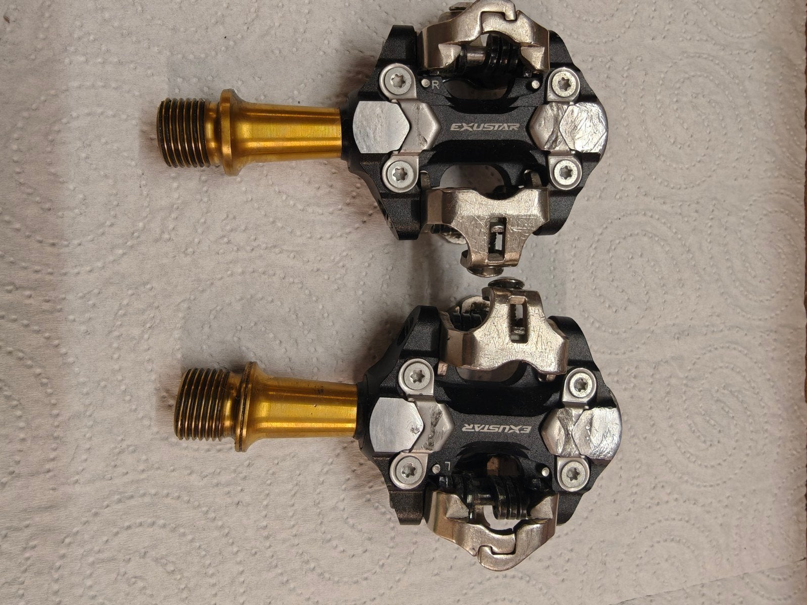 Exustar PM222 titanium SPD pedalen, Crankstel of Pedalen, Gravelbike, Titanium, Ophalen of Verzenden
