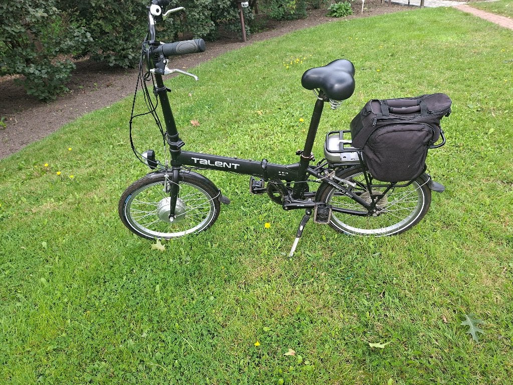 Elektrische plooi fiets, Fietsen en Brommers, Fietsen | Vouwfietsen, Velgrem, 14 tot 16 inch, Versnellingen, Zo goed als nieuw