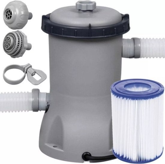 Filterpomp Bestway 58383 + nieuwe pompslangen 3 m x 32 mm, Ophalen of Verzenden, Zo goed als nieuw, Zwembadpomp