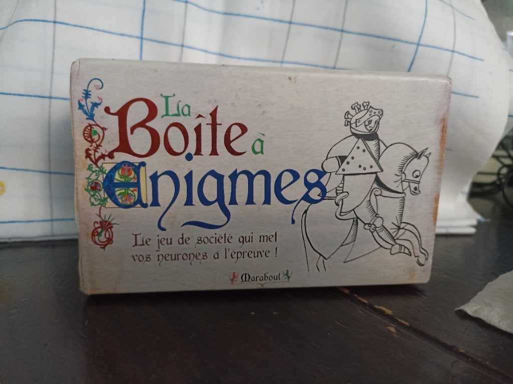 Jeu "la boîte à énigmes", 1 ou 2 joueurs, Enlèvement ou Envoi, Utilisé, Marabout