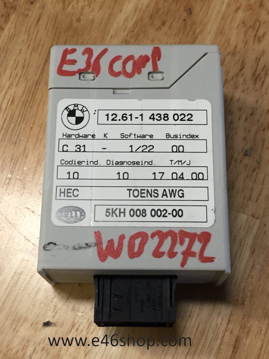 Olie en temperatuur module  BMW E36 oe 1438022, Gebruikt, -, -, Ophalen of Verzenden