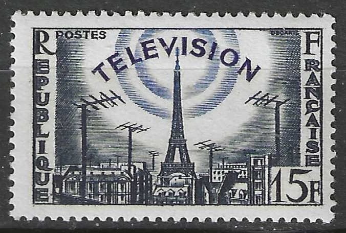 Frankrijk 1955 - Yvert 1022 - Televisie (PF), Verzenden, Postfris