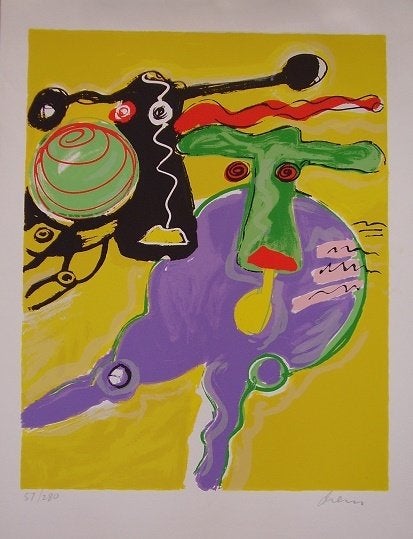Peter Diem - "Cosmic Cow Yellow", Antiek en Kunst, Ophalen of Verzenden