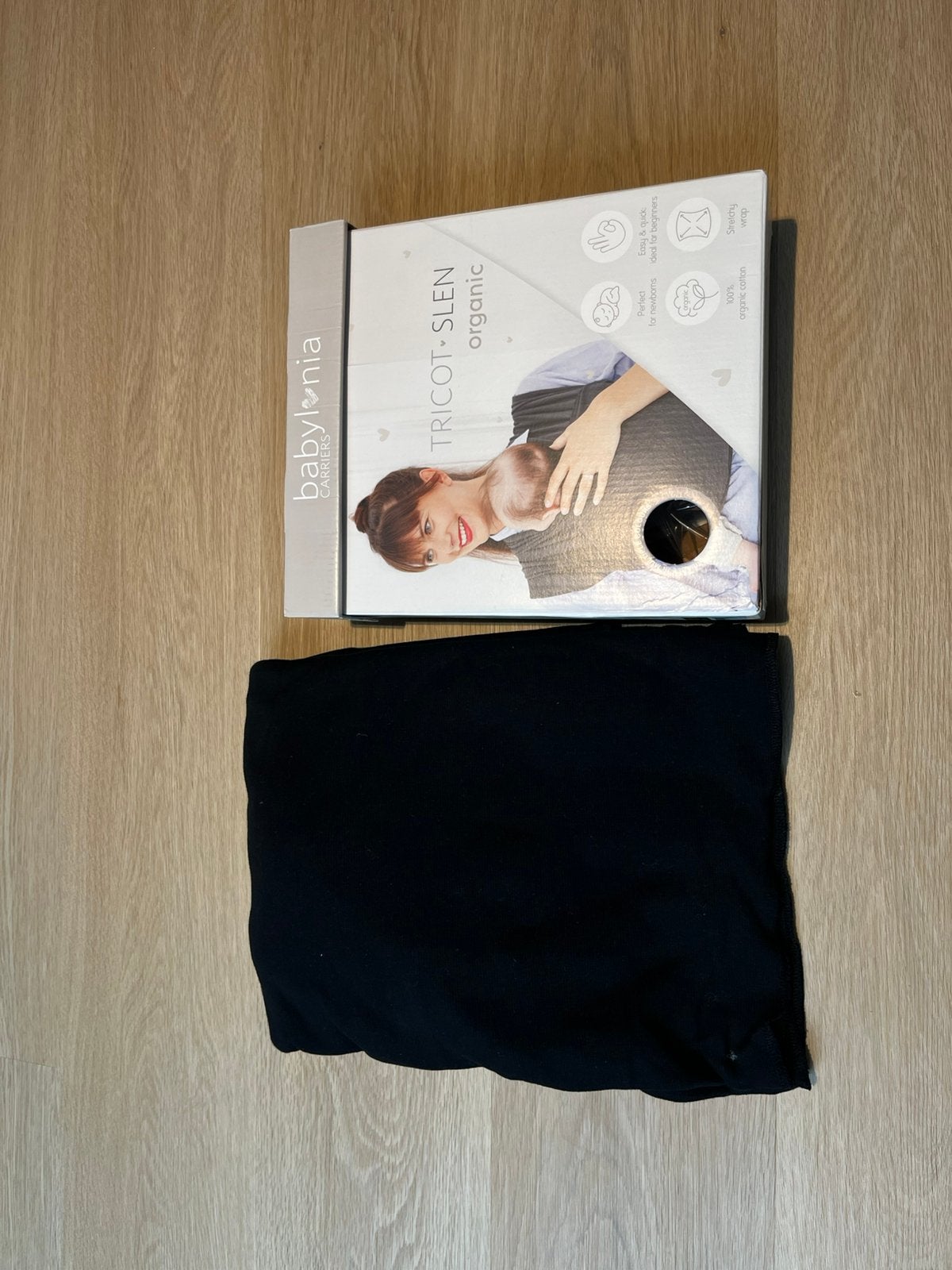 Babylonia Tricot-Slen Organic draagdoek, Kleding | Dames, Zwangerschapskleding, Ophalen of Verzenden, Zo goed als nieuw, Zwart