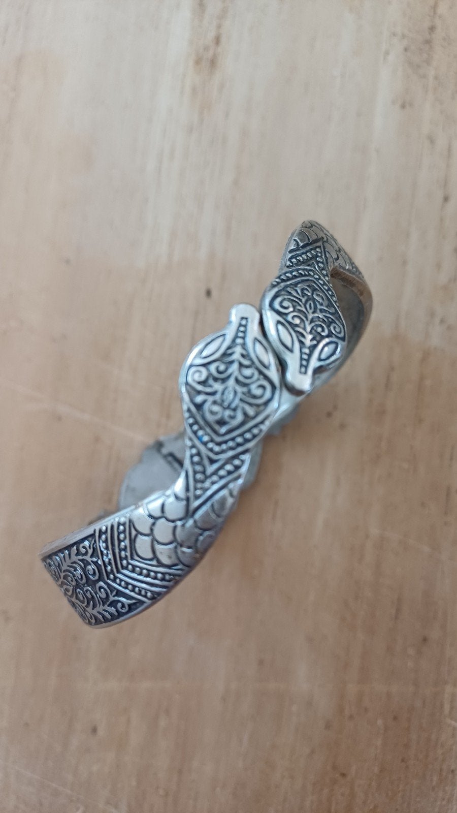Bracelet   serpents. Vintage, Bijoux, Sacs & Beauté, Bracelets, Enlèvement ou Envoi, Comme neuf, Argent, Acier