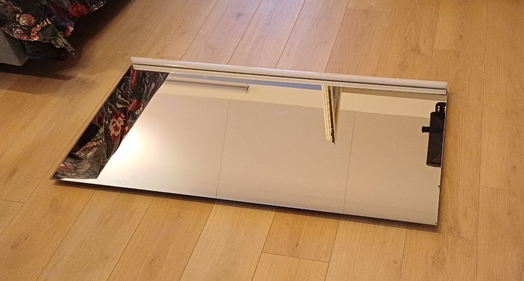 Badkamerspiegel met lamp, Ophalen, Zo goed als nieuw, 100 tot 125 cm, Minder dan 100 cm
