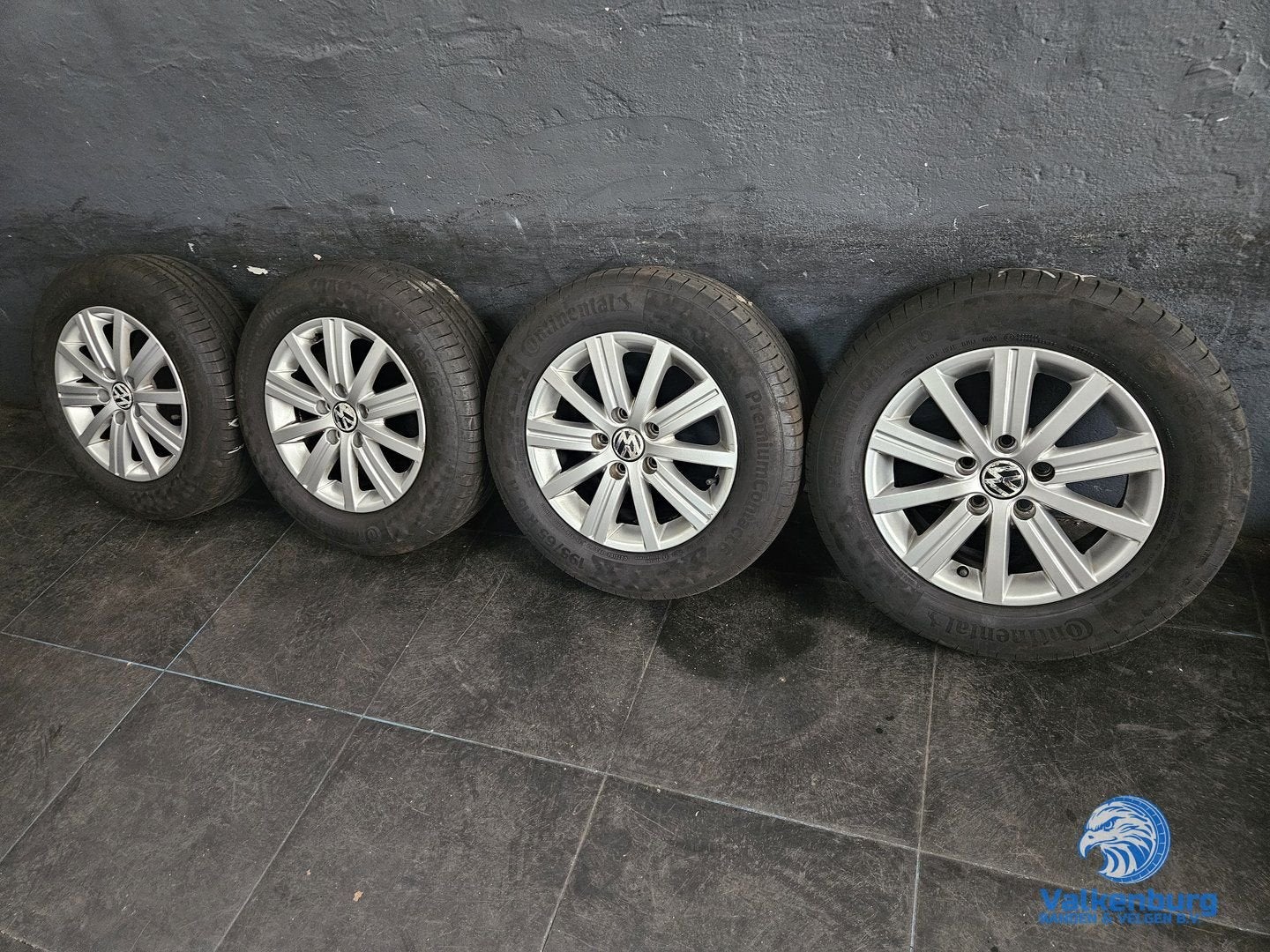 7-8mm! Originele VW Golf Caddy Wellington 15 inch velgen 5x1, Auto-onderdelen, Banden en Velgen, Gebruikt, 15 inch, -, -