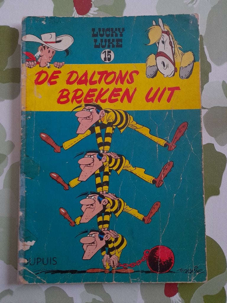 Lucky Luke nr 15 "De Daltons breken uit "eerste druk 1960, Ophalen of Verzenden, Gelezen