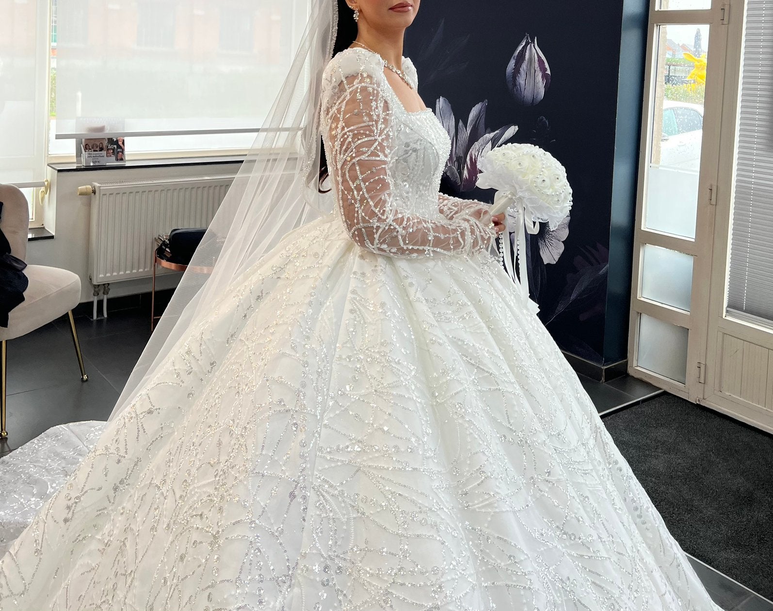 Prinsessen trouwjurk/gelinlik, Kleding | Dames, Trouwkleding en Trouwaccessoires, Ophalen, Zo goed als nieuw, Trouwjurk