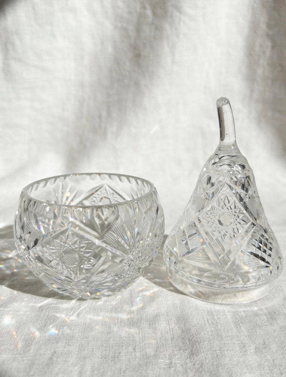 Poire vintage en cristal cristal au plomb Taillée à la main, Enlèvement ou Envoi