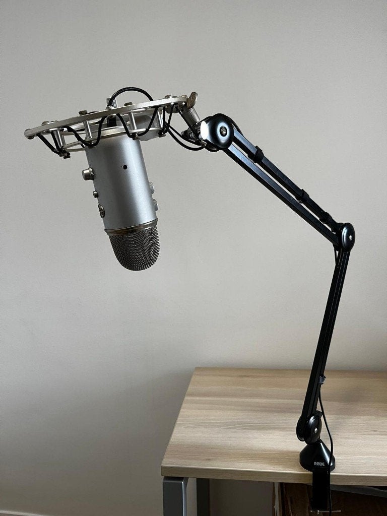 Blue Yeti microfoon + Blue Radius II shockmount + RØDE PSA1, Musique & Instruments, Enlèvement, Utilisé, Micro studio