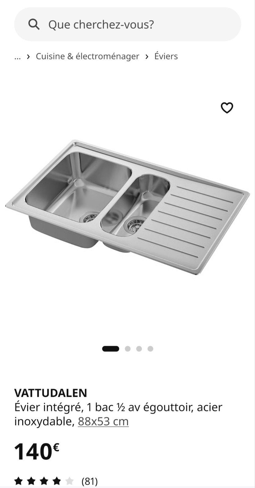 IKEA Vattudalen keukenspoelbak, Huis en Inrichting, Ophalen