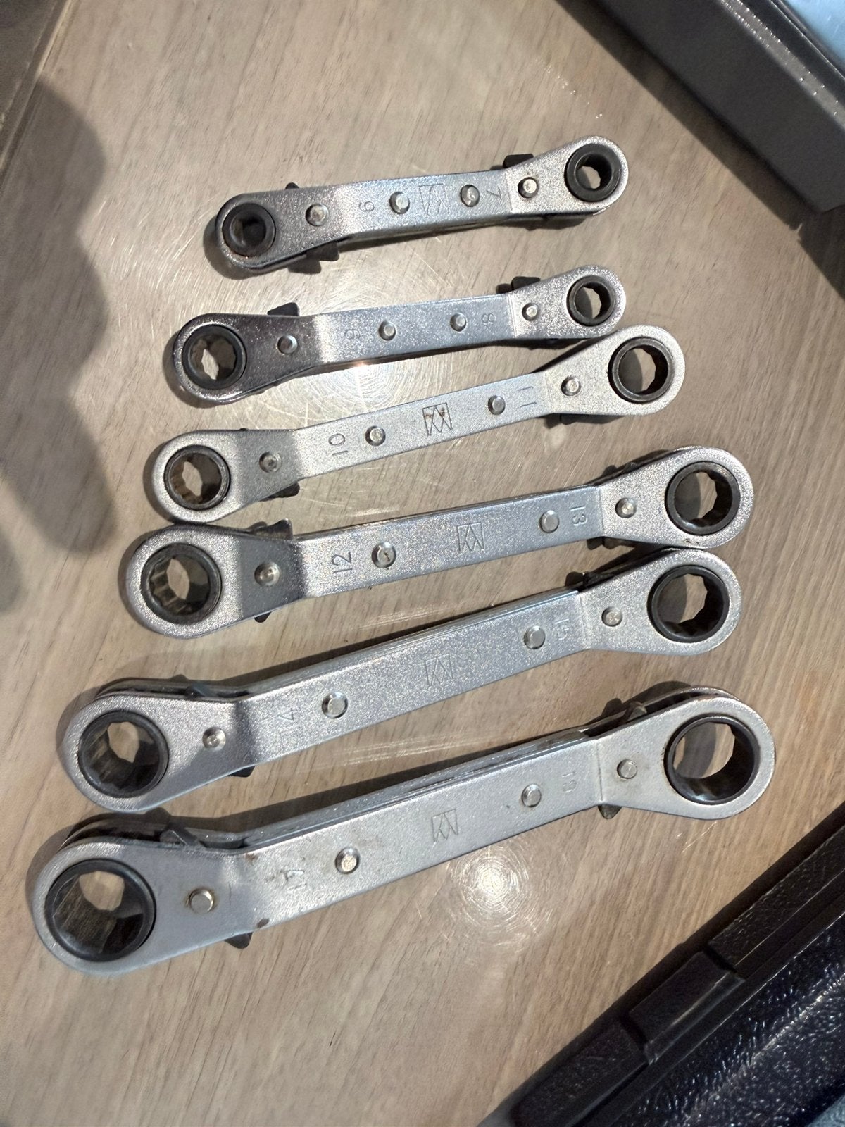 Dit is een 6-set offset ringsleutels met ratelfunctie,, Enlèvement, Comme neuf