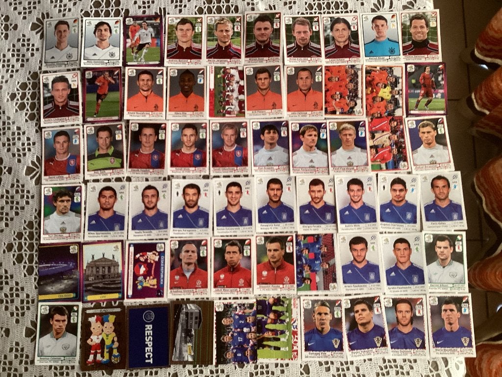 142 stickers Panini football EURO 2012, Ophalen of Verzenden, Gebruikt
