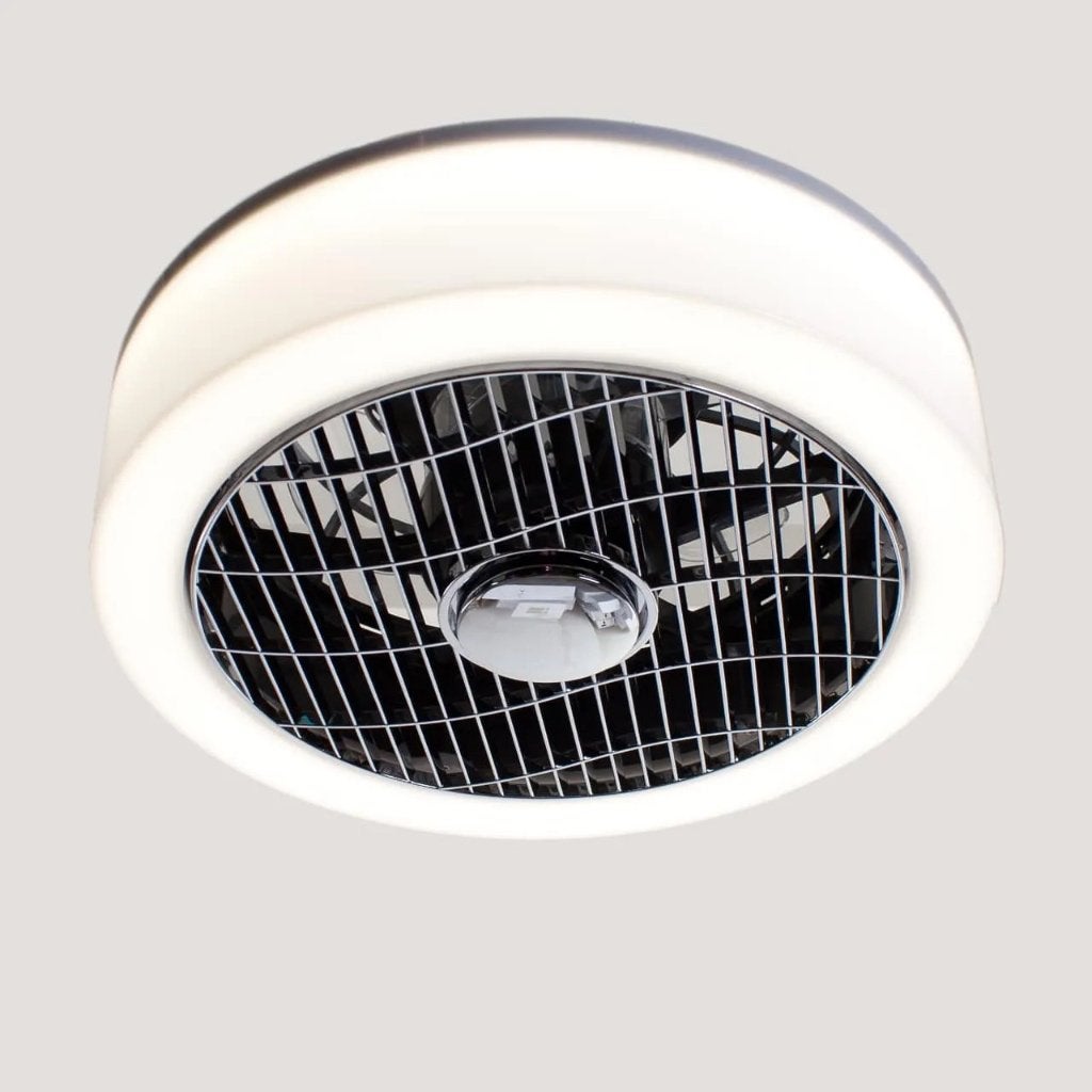 ETH 'The Fan No. 5' plafondlamp en ventilator, Huis en Inrichting, Ophalen of Verzenden, Gebruikt, Plafondlamp, Dimbaar
