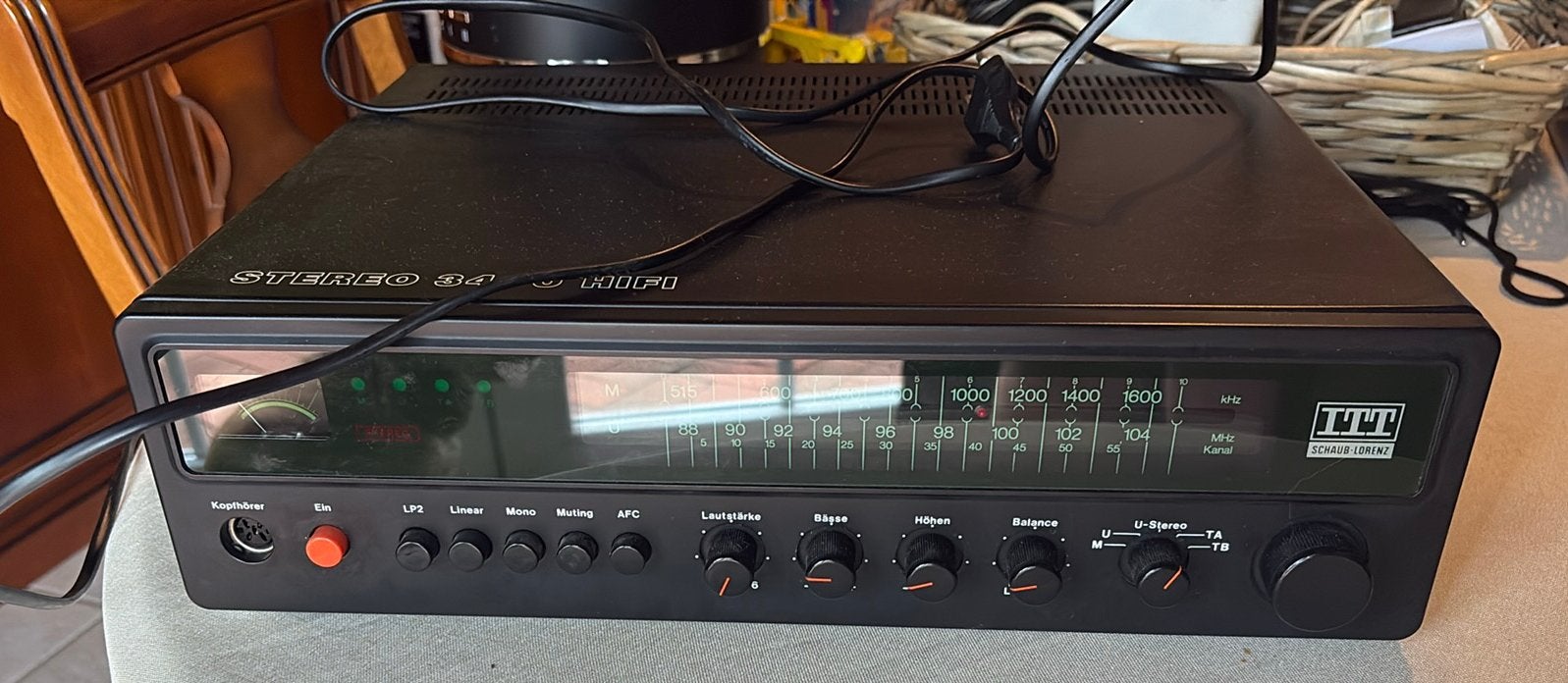 Vintage ITT Schaub-Lorenz Stereo 5100 HiFi Receiver, Audio, Tv en Foto, Tuners, Ophalen, Zo goed als nieuw